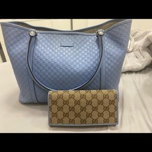 Gucci tote with wallet